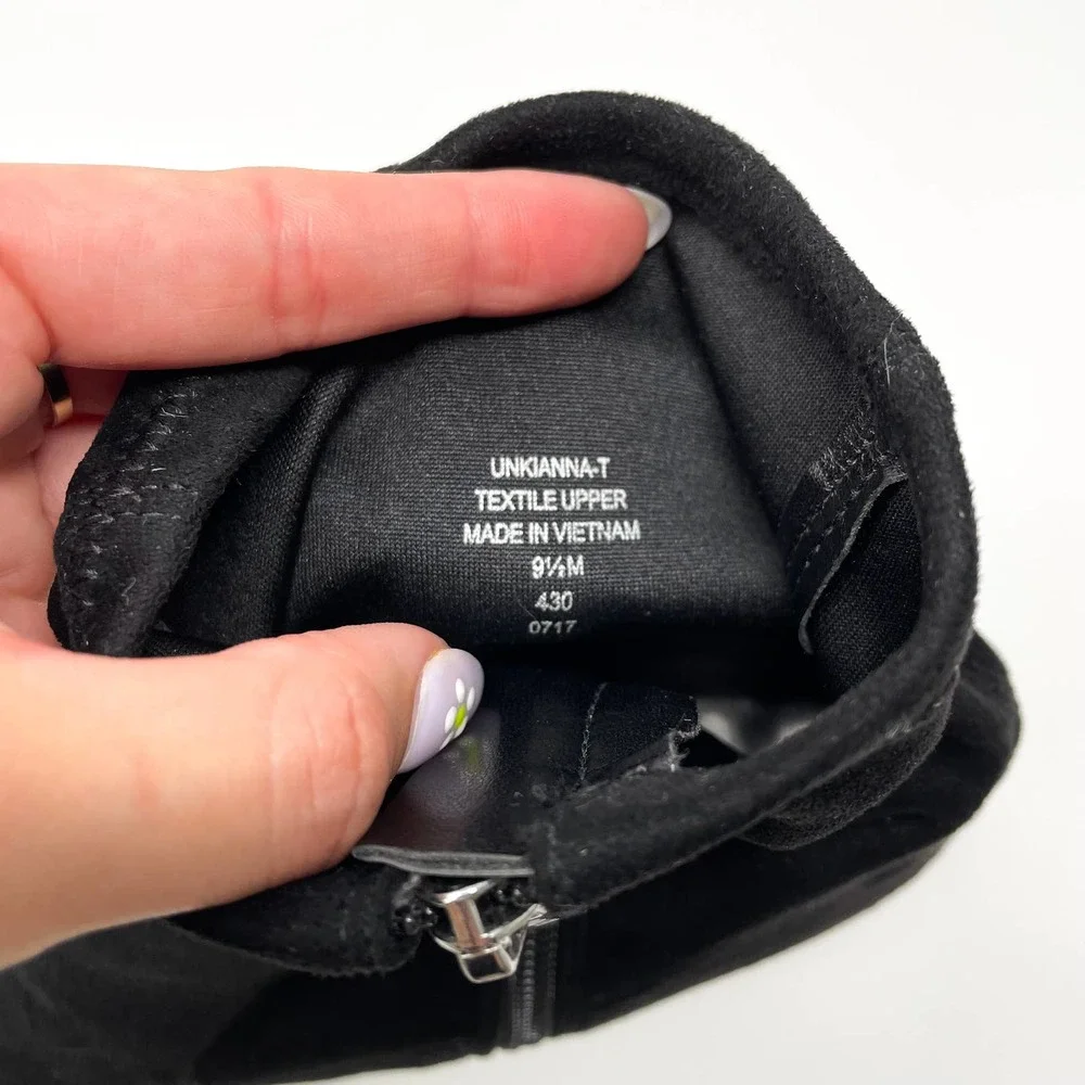 Unisa Black Suede Block Heel Ankle Boots - Picture 10 of 11